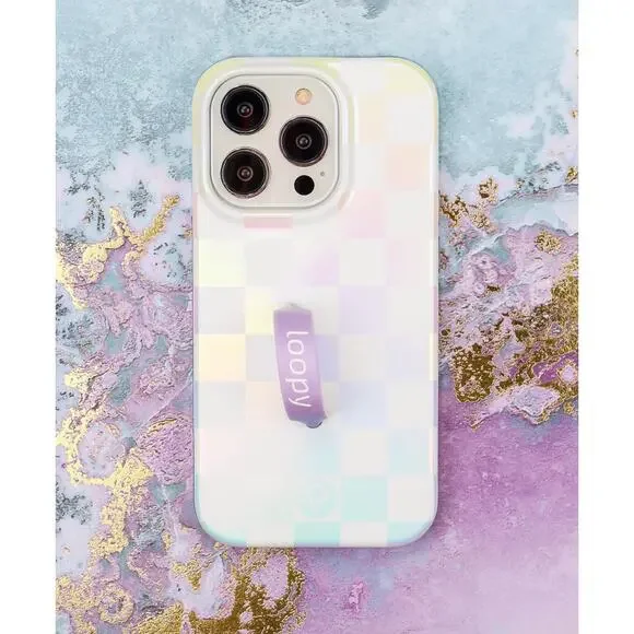 Pearl Checkered / Iridescent Edition Loopy Case - iPhone12/12Pro - Picture 1 of 6